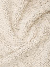 Runder Baumwollteppich Trace, waschbar, Recycelte Baumwolle (80% Baumwolle, 20% andere Fasern), Beige, Schwarz, Ø 160 cm (Größe L)
