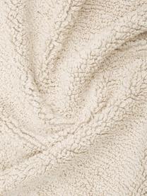 Runder Baumwollteppich Trace, waschbar, Recycelte Baumwolle (80% Baumwolle, 20% andere Fasern), Hellbeige, Schwarz, Ø 160 cm (Größe L)