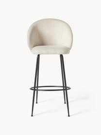 Barová židle Luisa, Krémově bílá, černá, Š 54 cm, V 54 cm