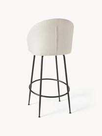 Barová stolička Luisa, Krémovobiela, čierna, Š 54 x H 54 cm