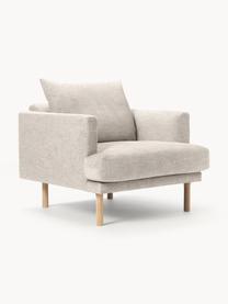 Sofa-Sessel Adrian, Bezug: 47 % Viskose, 23 % Baumwo, Gestell: Sperrholz, Füße: Eichenholz, geölt Dieses , Webstoff Hellbeige, B 90 x T 95 cm