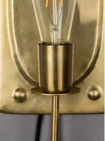 Wandlamp Brody met stekker in goudkleur, Lamp: vermessingd metaal, Messingkleurig, 16 x 38 cm