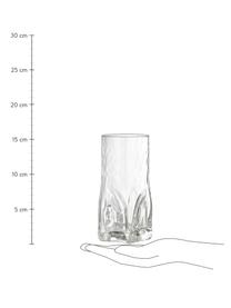Waterglazen Zera met oneven vorm, 6 stuks, Glas, Transparant, Ø 7 x H 16 cm