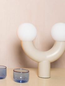 Lampa stołowa Tube, Stelaż: metal powlekany, Biały, beżowy, Ø 27 x W 28 cm