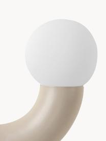 Lampada da tavolo di design Tube, Struttura: metallo rivestito, Bianco, beige, Larg. 27 x Alt. 28 cm