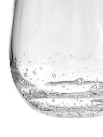 Vasos de vidrio soplado artesanalmente con burbujas Bubble, 4 uds., Vidrio soplado artesanalmente, Transparente, Ø 9 x Al 10 cm, 250 ml