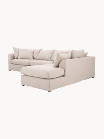 Großes Ecksofa Zach, Bezug: Polypropylen Der hochwert, Füße: Kunststoff, Webstoff Cremeweiß, B 300 x T 213 cm, Eckteil links