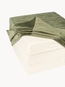 Matelas en velours Sleepover, Vert olive, larg. 60 x long. 180 cm