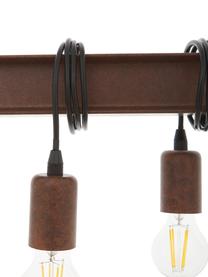 Grote hanglamp Townshend met antieke afwerking, Baldakijn: gelakt staal, Bruin, B 101  x H 22 cm