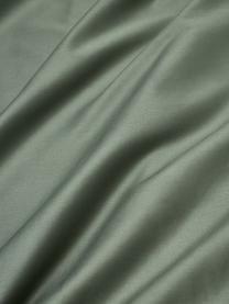 Drap plat en satin de coton Premium, Vert foncé, larg. 240 x long. 280 cm