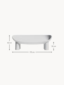 Divano 2 posti in plastica Roly Poly, Plastica, Grigio chiaro, Larg. 175 x Prof. 62 cm