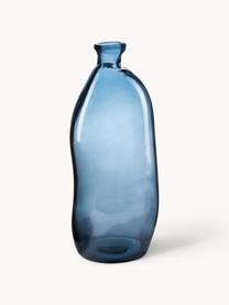 Flessenvaas Dina, Gerecycled glas, GRS-gecertificeerd, Blauw, Ø 13 x H 35 cm