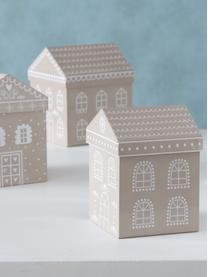 Geschenkdozenset Villana, set van 3, Papier, Beige, wit, Set met verschillende formaten