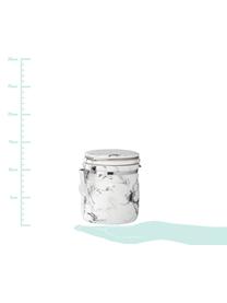 Aufbewahrungsdose White Marble, Ø 10 x H 12 cm, Behälter: Porzellan, Verschluss: Edelstahl, Silikon, Weiss, Schwarz, marmoriert, Ø 10 x H 12 cm