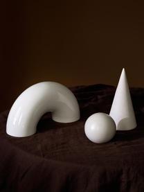 Objets décoratifs de différentes formes Oskar, 3 élém., Grès cérame, Blanc crème, Ø 10 x haut. 15 cm