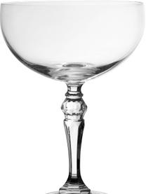 Kristallen champagneglazen Largo in transparant, 6 stuks, Kristalglas, Transparant, Ø 11 x H 16 cm