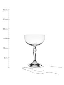 Krištáľové poháre na šampanské Largo, 6 ks, Krištáľové sklo, Priehľadná, Ø 11 x V 16 cm