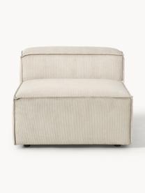 Mittelmodul Lennon aus Cord, Bezug: Cord (92 % Polyester, 8 %, Gestell: Massives Kiefernholz, Spe, Cord Hellbeige, B 89 x T 119 cm