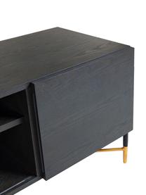 TV stolek s posuvnými dvířky Milian, Černá