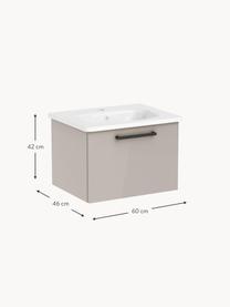 Mueble bajo lavabo Orna, 60 cm, Greige, An 60 x Al 42 cm