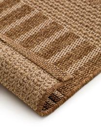 In- & outdoor loper Naoto in jute look, 100% polypropyleen, Bruin, B 80 x L 240 cm