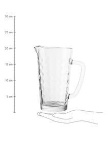 Krug Ciao Optic mit Innenrelief, 1.2 L, Glas, Transparent, H 21 cm