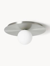 Lampada da parete e soffitto Starling, Paralume: vetro opale, Argentato, bianco, Ø 33 x Prof. 14 cm