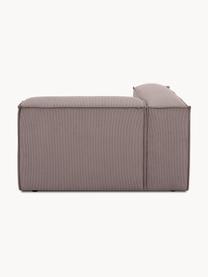 Eckmodul Lennon aus Cord, Bezug: Cord (92 % Polyester, 8 %, Gestell: Massives Kiefernholz, Spe, Cord Taupe, B 119 x T 119 cm, Eckteil links