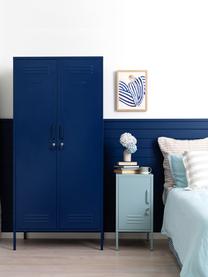 Malá šatní skříň The Twinny, Ocel s práškovým nástřikem, Tmavě modrá, Š 85 cm, V 183 cm