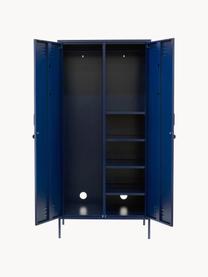 Kleiner Kleiderschrank The Twinny, Stahl, pulverbeschichtet, Dunkelblau, B 85 x H 183 cm