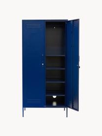 Kleiner Kleiderschrank The Twinny, Stahl, pulverbeschichtet, Dunkelblau, B 85 x H 183 cm