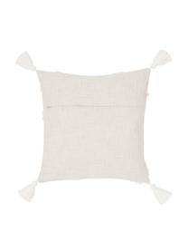 Kussenhoes Tikki met getufte decoratie, Katoen, Beige, wit, B 40 x L 40 cm