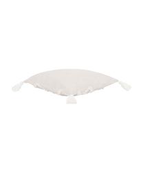 Kussenhoes Tikki met getufte decoratie, Katoen, Beige, wit, B 40 x L 40 cm