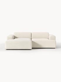 Ecksofa Melva (3-Sitzer), Bezug: 100 % Polyester Der strap, Gestell: Massives Kiefern- und Fic, Webstoff Off White, B 238 x T 143 cm, Eckteil links