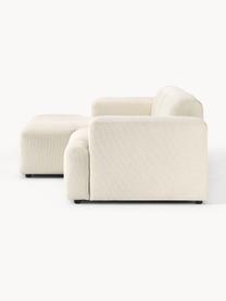 Ecksofa Melva (3-Sitzer), Bezug: 100 % Polyester Der strap, Gestell: Massives Kiefern- und Fic, Füße: Kunststoff Dieses Produkt, Webstoff Off White, B 238 x T 143 cm, Eckteil links