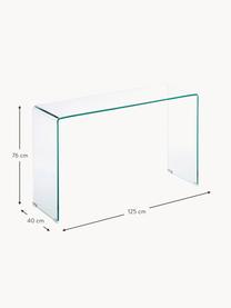 Glazen wandtafel Burano, Tafelblad: gehard glas, Frame: gehard glas, Transparant, Ø 125 x H 76 cm