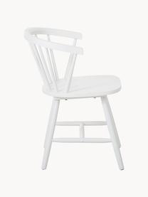 Drevená stolička vo Windsor štýle Megan, 2 ks, Kaučukovníkové drevo, Biela, Š 53 x H 52 cm