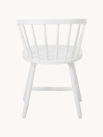 Chaise en bois style Windsor Megan, 2 pièces, Bois d'hévéa, laqué, Bois d'hévéa, blanc laqué, larg. 53 x prof. 52 cm