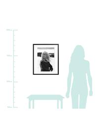 Ingelijste foto Bardot Poses, Afbeelding: Fuji Crystal Archive papi, Lijst: hout, gelakt, Afbeelding: zwart, wit<br>Lijst: zwart<br>voorkant: transparant, 50 x 60 cm