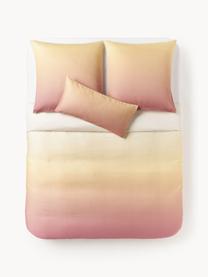 Funda nórdica de satén Jania, Melocotón, rosa pálido, Cama 90 cm (155 x 220 cm)