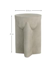 Runder Metall-Beistelltisch Drum mit sandfarbenem Finish, Metall, beschichtet, Beige, Ø 31 x H 47 cm