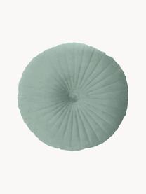 Cojín redondo de terciopelo Monet, Tapizado: 100% terciopelo de poliés, Verde salvia, Ø 40 cm