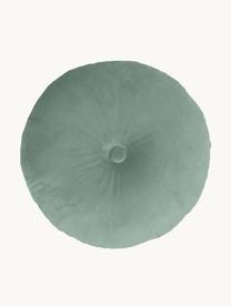 Cuscino rotondo in velluto lucido Monet, Rivestimento: 100% velluto di poliester, Verde salvia, Ø 40 cm