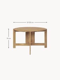 Table de salle à manger ronde Collector, Ø 120 cm, Bois de chêne, certifié FSC, Bois de chêne, huilé, Ø 120 x haut. 74 cm