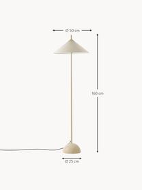 Lampadaire avec socle en marbre Vica, Beige, haut. 160 cm