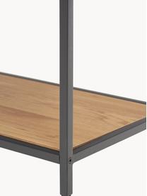 Estantería alta Seaford, Estantes: tablero de fibras de dens, Estructura: metal con pintura en polv, Beige en aspecto madera, negro, An 77 x Al 185 cm