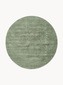 Ručne tkaný koberec z viskózy Jane, Tmavozelená, Ø 150 cm (veľkosť M)