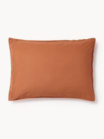 Taie d'oreiller en percale de coton Debbie, Terracotta, larg. 50 x long. 70 cm