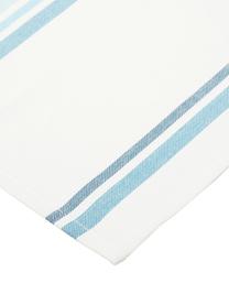 Placemats Katie, 2 stuks, Katoen, Wit, blauw, 40 x 50 cm