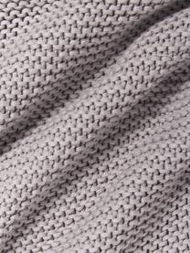 Housse de coussin en tricot Adalyn, 100 % coton bio, certifié GOTS, Gris, larg. 40 x long. 40 cm